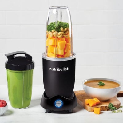 Nutribullet 1200 smoothie blender with single serve attachment.