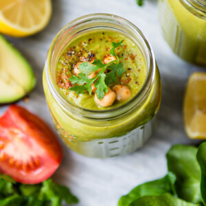 Savory healthy breakfast smoothie for weight loss.
